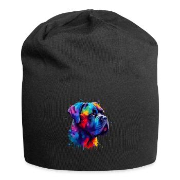 Splash Art Cane Corso coloré Mastiff italien - Bonnet en jersey - noir - Devant