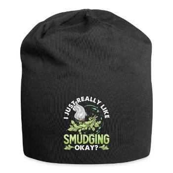 Purification spirituelle de plumes de sauge - Bonnet en jersey - noir - Devant