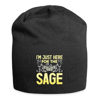 Smudge Sage Feather Spirituelle Smudging - Jersey-Beanie - Schwarz - Vorne