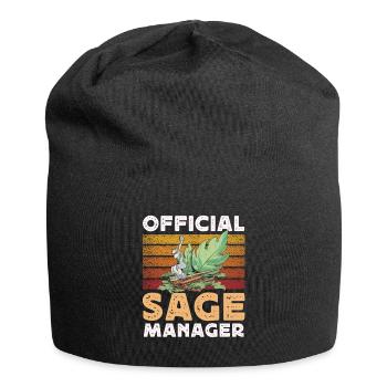 Smudge Sage Feather Spirituelle Smudging - Jersey-Beanie - Schwarz - Vorne