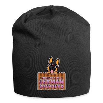 German Shepherd PROPERTY OF A GERMAN - Jersey Beanie - black - Front