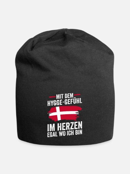 Dänen Dänisch Dänemark - Jersey-Beanie - Schwarz