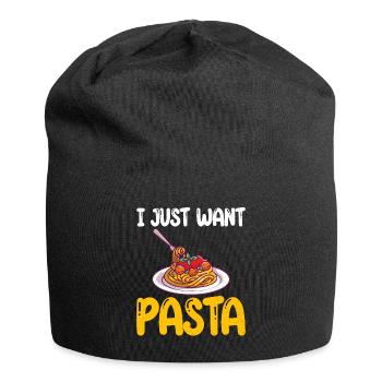 Pasta Lover Gifts - Jersey Beanie - black - Front