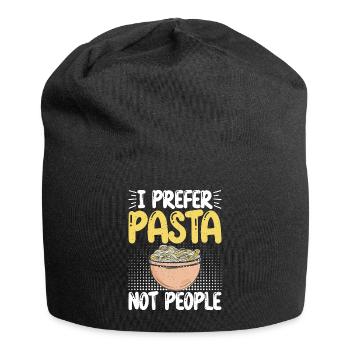 Cadeaux pour les amateurs de pâtes - Bonnet en jersey - noir - Devant
