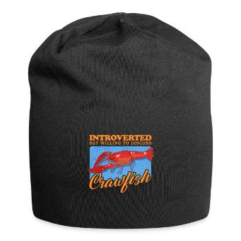 Flusskrebs Edelkrebs Meeresfrüchte Geschenk - Jersey-Beanie - Schwarz - Vorne