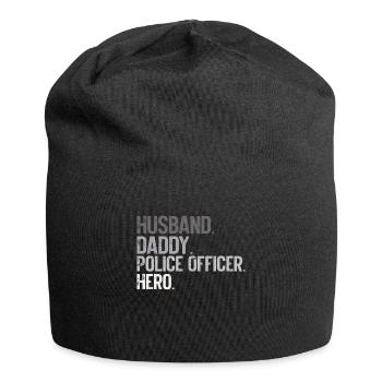 Agent de police, ligne bleue, application de la loi - Bonnet en jersey - noir - Devant