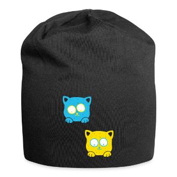 Animal shelter, animal lover, animal welfare, cats, Ukraine - Jersey Beanie - black - Front