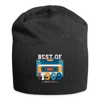 Kassette Juni 1969 Jahrgang 1969 Geburtstag 1969 - Jersey-Beanie - Schwarz - Vorne