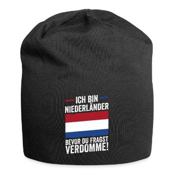 Niederländer Niederlande Holland - Jersey-Beanie - Schwarz - Vorne