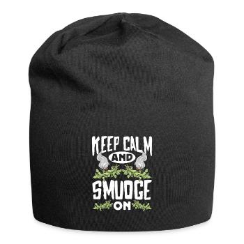 Smudge Sage Feather Spirituelle Smudging - Jersey-Beanie - Schwarz - Vorne