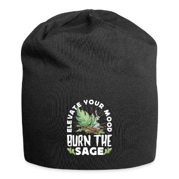 Smudge Sage Feather Spirituelle Smudging - Jersey-Beanie - Schwarz - Vorne