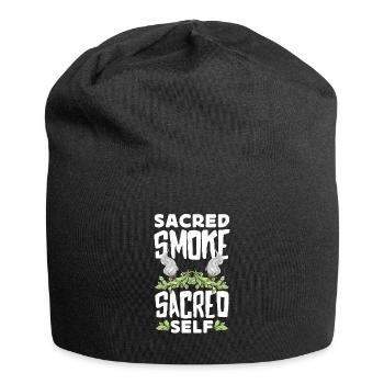 Smudge Sage Feather Spirituelle Smudging - Jersey-Beanie - Schwarz - Vorne