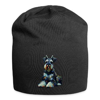 Polygon Art Giant Schnauzer Schnauzers - Jersey Beanie - black - Front