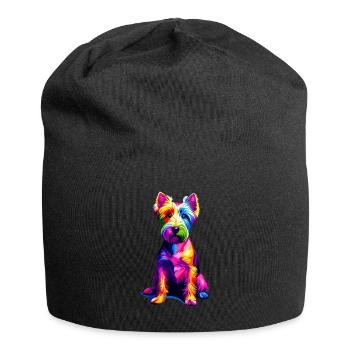 Pop Art coloré Glen Of Imaal Terrier Terriers - Bonnet en jersey - noir - Devant