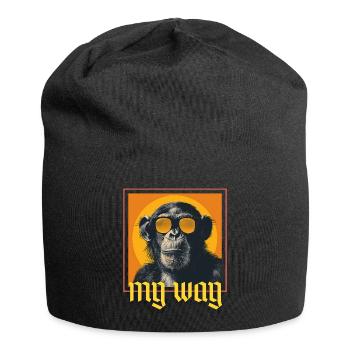 Monkey Sunglasses Cool My Way - Jersey Beanie - black - Front