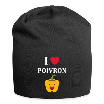 Humour poivron - Bonnet en jersey - noir - Devant
