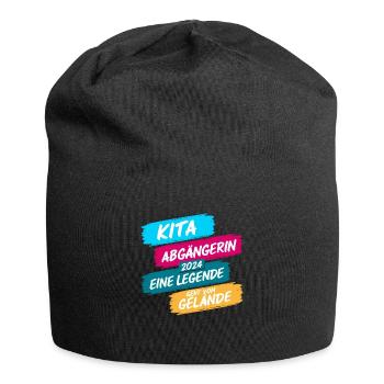 Sortie de la garderie 2024 Inscription scolaire Écolier - Bonnet en jersey - noir - Devant