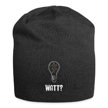 Elektriker: WATT? Humor und Handwerk vereint - Jersey-Beanie - Anthrazit - Vorne
