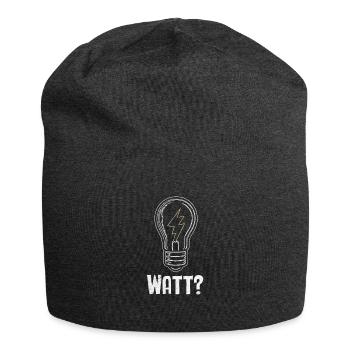 Elektriker: WATT? Humor und Handwerk vereint - Jersey-Beanie - Anthrazit - Vorne