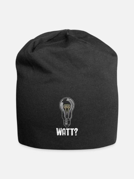 Elektriker: WATT? Humor und Handwerk vereint - Jersey-Beanie - Schwarz