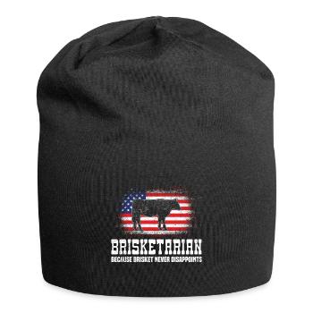 Grillfreunde BRISKETARIAN Fleischliebhaber Lustig - Jersey-Beanie - Schwarz - Vorne