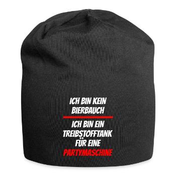 Ich Bin Kein Bierbauch Treibstofftank Partymaschin - Jersey-Beanie - Schwarz - Vorne