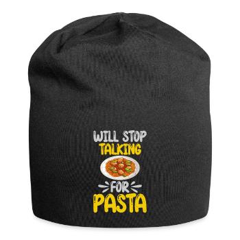 Cadeaux pour les amateurs de pâtes - Bonnet en jersey - noir - Devant