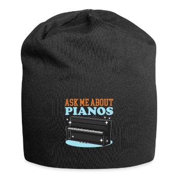 Piano Pianiste Piano Pianiste Cadeau - Bonnet en jersey - noir - Devant