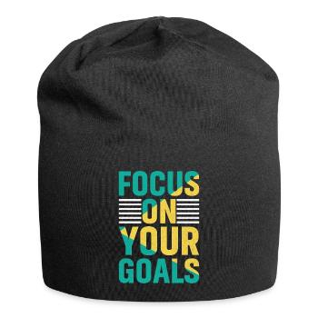 concentrez-vous sur vos objectifs Chemise - Bonnet en jersey - noir - Devant