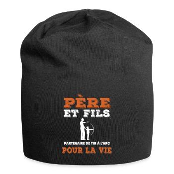 Father and Son Archery Partner Life Dad - Jersey Beanie - black - Front