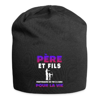 Father Son Archery Partner For Life Dad - Jersey Beanie - black - Front