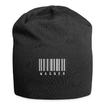 Wagner Surname Barcode - Jersey Beanie - black - Front