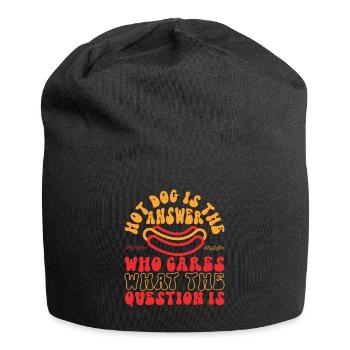 Hot Dog Adult Hot Dog Is The - Jersey Beanie - black - Front