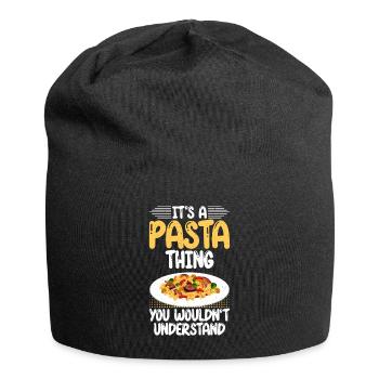 Pasta Lover Gifts - Jersey Beanie - black - Front