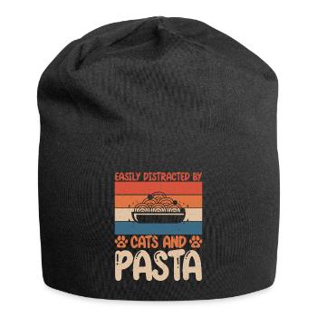 Cadeaux pour les amateurs de pâtes - Bonnet en jersey - noir - Devant