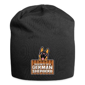 German Shepherd PROPERTY OF A GERMAN - Jersey Beanie - black - Front