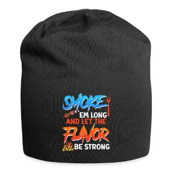 Grillfeier FUMEZ-LES LONGTEMPS, LAISSEZ LA SAVEUR ÊTRE FORTE - Bonnet en jersey - noir - Devant