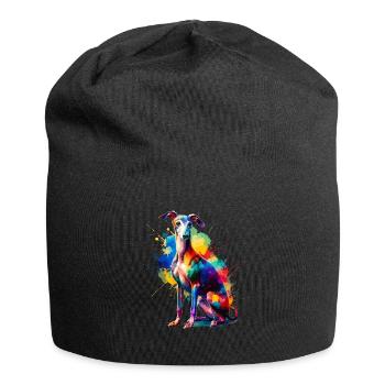 Colorful Splash Art Italian Greyhound Italian - Jersey Beanie - black - Front