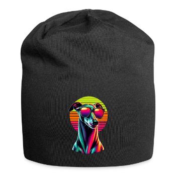 Retro Sunset Sunglasses Italian Greyhound Italian - Jersey Beanie - black - Front