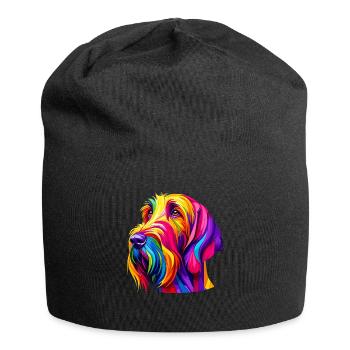 Pop Art Coloré Italien Spinone Italiano - Bonnet en jersey - noir - Devant
