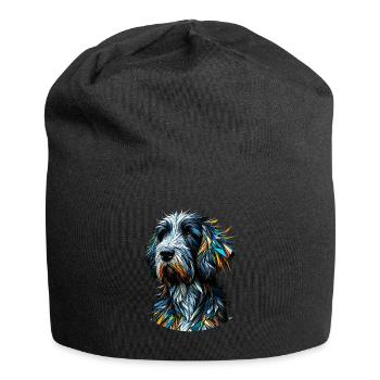 Polygon Art Italian Spinone Italiano - Jersey Beanie - black - Front