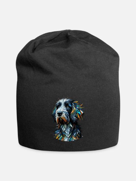 Polygon Art Italienisch Spinone Italiano - Jersey-Beanie - Schwarz