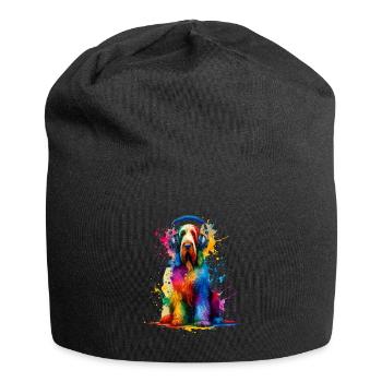 Casque Splash Art Coloré Spinone Italien - Bonnet en jersey - noir - Devant