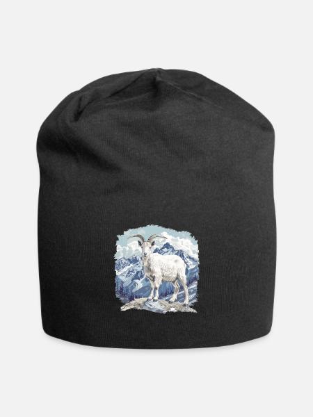 Alpine Goat Bergziegen Bergziege - Jersey-Beanie - Schwarz