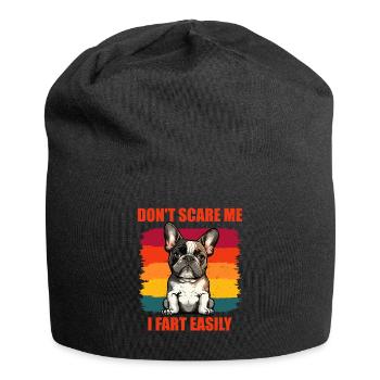 Funny Frenchie Don’t Scare Me I Fet Easily - Bonnet en jersey - noir - Devant
