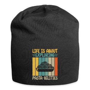 Pasta Lover Gifts - Jersey Beanie - black - Front