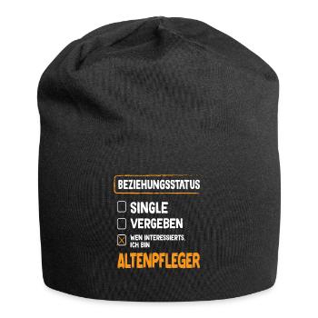 Altenpfleger Beziehungsstatus Altenpfleger - Jersey-Beanie - Schwarz - Vorne