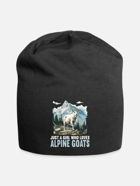 Alpine Goat Bergziegen Bergziege - Jersey-Beanie - Schwarz