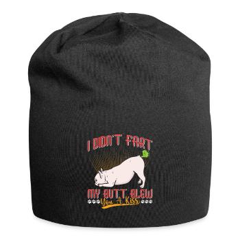 Frenchie N’A PAS PET MES FESSES T’ONT SOUFFLÉ UN BAISER Lustig - Bonnet en jersey - noir - Devant