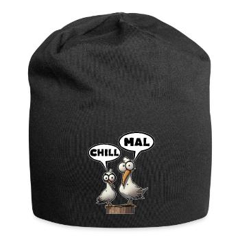 Chill out, chill, chill, relax, hang out - Jersey Beanie - black - Front